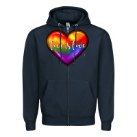 Navy love is love heart Zipper Hoodie - JahusDesignShop