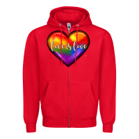 Red love is love heart Zipper Hoodie - JahusDesignShop