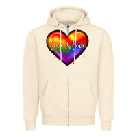 Sandshell love is love heart Zipper Hoodie - JahusDesignShop
