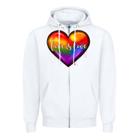 White love is love heart Zipper Hoodie - JahusDesignShop