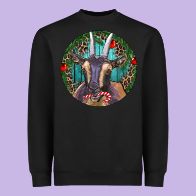 Heavyweight Sweatshirt Dark Goat Christmas