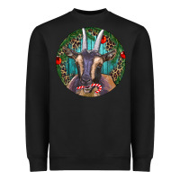 Black Dark Goat Christmas Heavyweight Sweatshirt - RanaPortraitStore