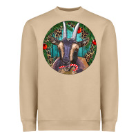 Mushroom Dark Goat Christmas Heavyweight Sweatshirt - RanaPortraitStore