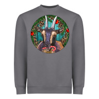 Storm Dark Goat Christmas Heavyweight Sweatshirt - RanaPortraitStore