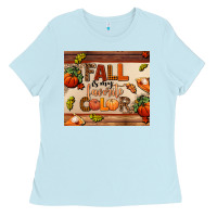 Baby Blue fall is my favorite color Ladies Tee - AdoDesignShop
