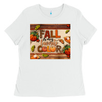 White fall is my favorite color Ladies Tee - AdoDesignShop