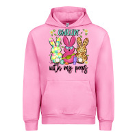 Fuchsia Pink chillin' with my peeps Urban Hoodie - Artiststas