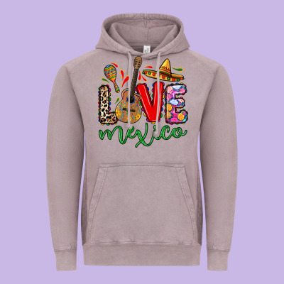 Love Mexico Vintage Hoodie Designed By Ranaportraitstore