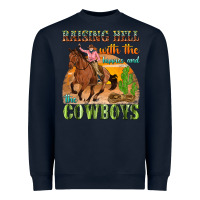 Navy raising hell with the hippies and the cowboys Heavyweight Sweatshirt - texasbilliewilder
