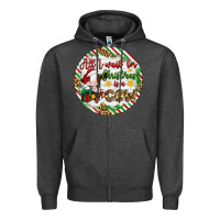 Charcoal Heather Christmas all i want for christmas is a cow Zipper Hoodie - Artiststas