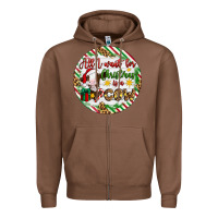 Chestnut Christmas all i want for christmas is a cow Zipper Hoodie - Artiststas