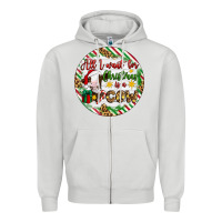 Dove Grey Christmas all i want for christmas is a cow Zipper Hoodie - Artiststas