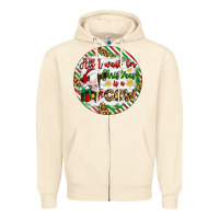 Sandshell Christmas all i want for christmas is a cow Zipper Hoodie - Artiststas