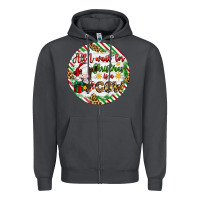 Smoke Christmas all i want for christmas is a cow Zipper Hoodie - Artiststas