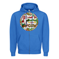True Royal Christmas all i want for christmas is a cow Zipper Hoodie - Artiststas