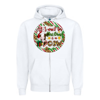 White Christmas all i want for christmas is a cow Zipper Hoodie - Artiststas