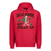 Cardinal dead inside but jolly af Premium Hoodie - MaliasSmallBusiness