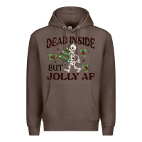 Coffee dead inside but jolly af Premium Hoodie - MaliasSmallBusiness