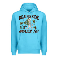 Ocean Blue dead inside but jolly af Premium Hoodie - MaliasSmallBusiness