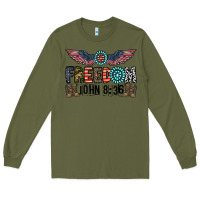Army Green freedom john Long Sleeve Tee - CowhideDigitalArt