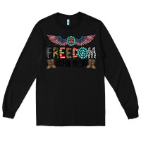 Black freedom john Long Sleeve Tee - CowhideDigitalArt