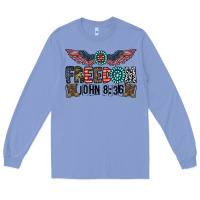 Colony Blue freedom john Long Sleeve Tee - CowhideDigitalArt