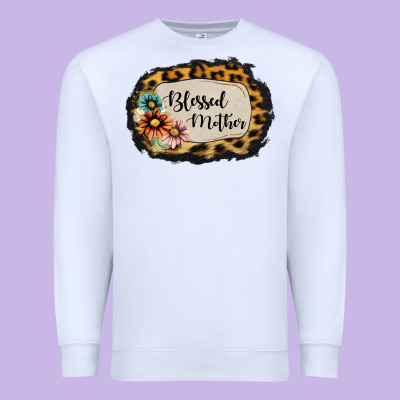 Blessed Mother Premium Sweatshirt Designed By Jasminsmagicworld