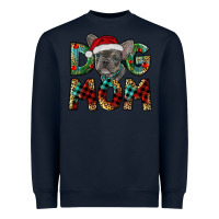 Navy Christmas French Bulldog Mom Heavyweight Sweatshirt - RanaPortraitStore