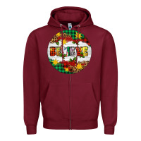 Burgundy Christmas Believe Zipper Hoodie - Artiststas