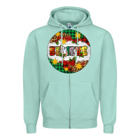 Seafoam Christmas Believe Zipper Hoodie - Artiststas