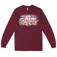 Burgundy most loved granny Long Sleeve Tee - RacoonDesign
