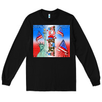 Black american flag  and america Long Sleeve Tee - AdoDesignShop