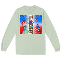 Matcha american flag  and america Long Sleeve Tee - AdoDesignShop