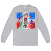 Moon Dust american flag  and america Long Sleeve Tee - AdoDesignShop