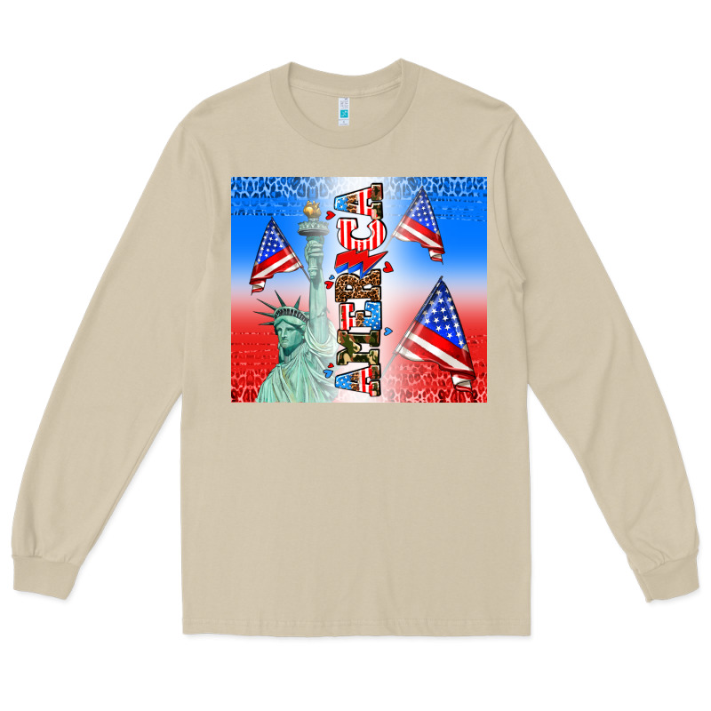 American Flag  And America Long Sleeve Tee by AdoDesignShop | Teevron