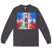 Smoke american flag  and america Long Sleeve Tee - AdoDesignShop