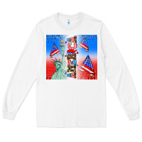 White american flag  and america Long Sleeve Tee - AdoDesignShop