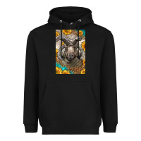 Black Western Navajo Churro Sheep Heavyweight Hoodie - LillyAllenDesigns