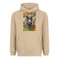 Mushroom Western Navajo Churro Sheep Heavyweight Hoodie - LillyAllenDesigns