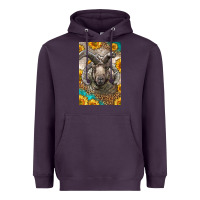 Plum Western Navajo Churro Sheep Heavyweight Hoodie - LillyAllenDesigns
