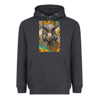 Smoke Western Navajo Churro Sheep Heavyweight Hoodie - LillyAllenDesigns