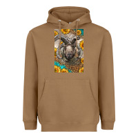 Toasted Coconut Western Navajo Churro Sheep Heavyweight Hoodie - LillyAllenDesigns