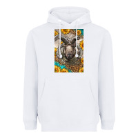 White Western Navajo Churro Sheep Heavyweight Hoodie - LillyAllenDesigns