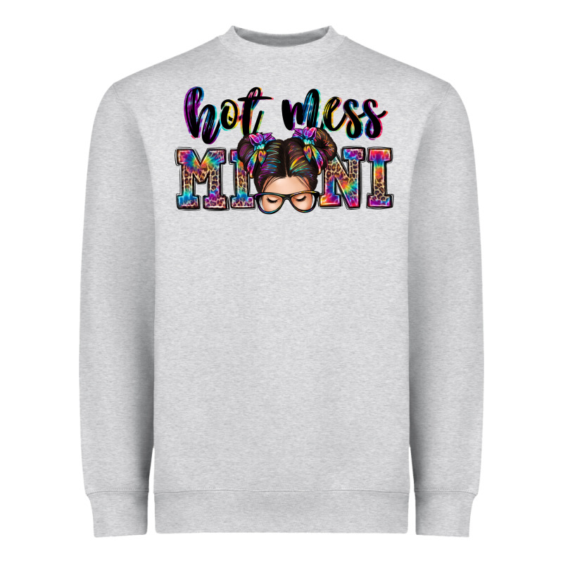 Mess Mini Messy Bun Heavyweight Sweatshirt by Zillion Design Studio | Teevron