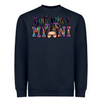 Navy mess mini messy bun Heavyweight Sweatshirt - Zillion Design Studio
