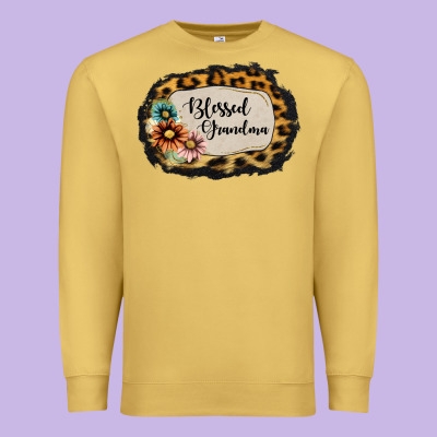 Blessed Grandma Premium Sweatshirt Designed By Jasminsmagicworld