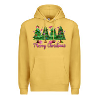 Antique Gold Merry Christmas Nurse trees Premium Hoodie - MaliasSmallBusiness