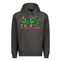 Charcoal Heather Merry Christmas Nurse trees Premium Hoodie - MaliasSmallBusiness