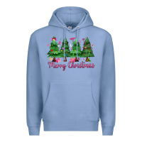 Colony Blue Merry Christmas Nurse trees Premium Hoodie - MaliasSmallBusiness