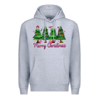Heather Grey Merry Christmas Nurse trees Premium Hoodie - MaliasSmallBusiness